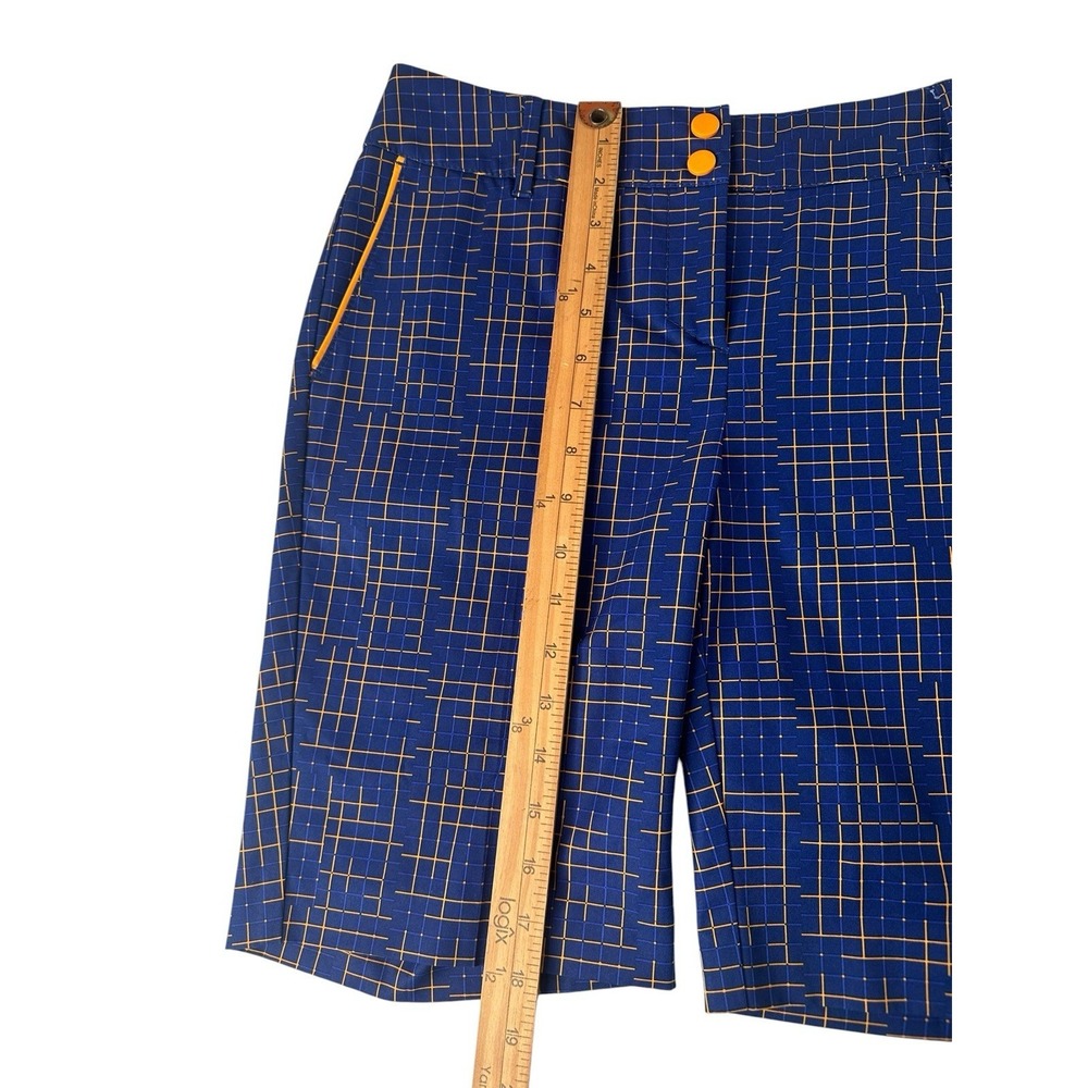 Annika Cutter & Buck Blue &‎ Orange Golf Shorts Sz 4 Colorful Preppy Sporty - Picture 7 of 15